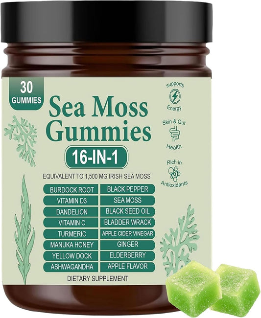 ARSYCHLL Sea Moss Gummies bottle front — tasty daily supplement for energy and wellness.
