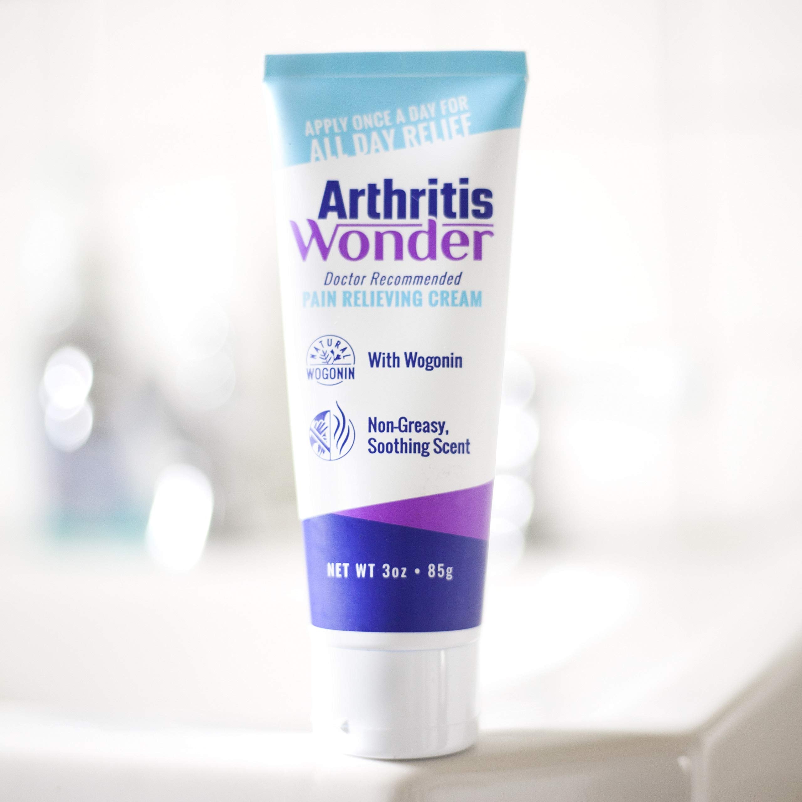 Arthritis Wonder label highlights made in USA and FDA-compliant formula.