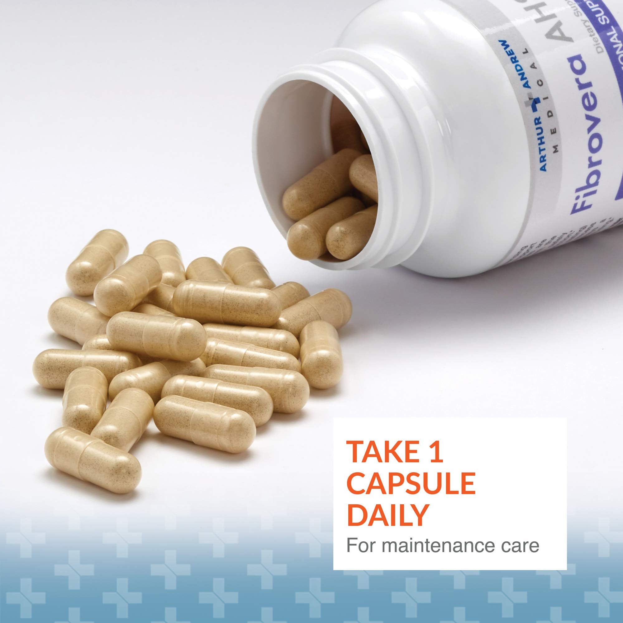 Fibrovera daily-dose image with one capsule for gentle balance.
