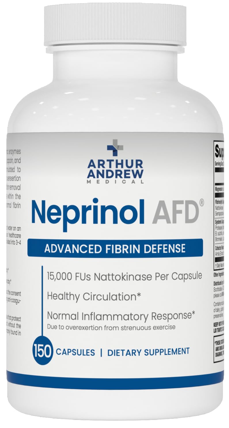Arthur Andrew Medical Neprinol AFD bottle close-up for daily enzyme support.