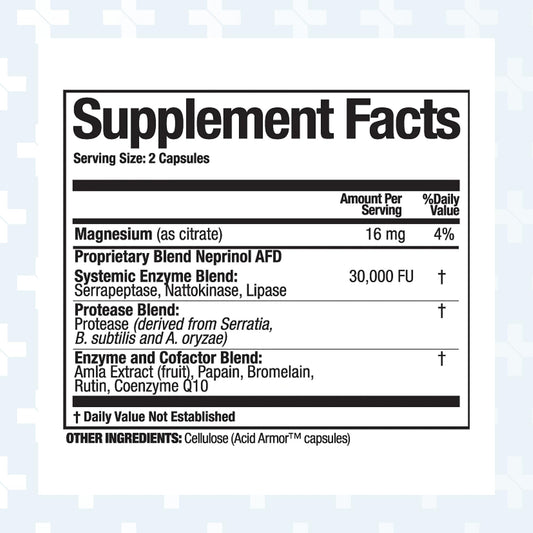 Neprinol AFD capsules shown for easy daily dosing and absorption