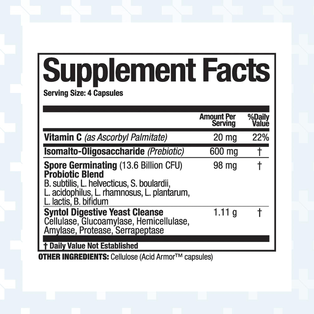 Arthur Andrew Medical Syntol capsules close-up highlighting probiotic capsules and enzymes for gut balance