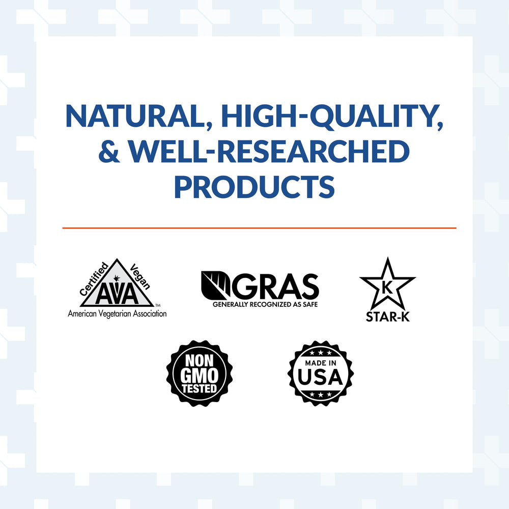 Arthur Andrew Medical Syntol vegan non-gmo kosher icons on label