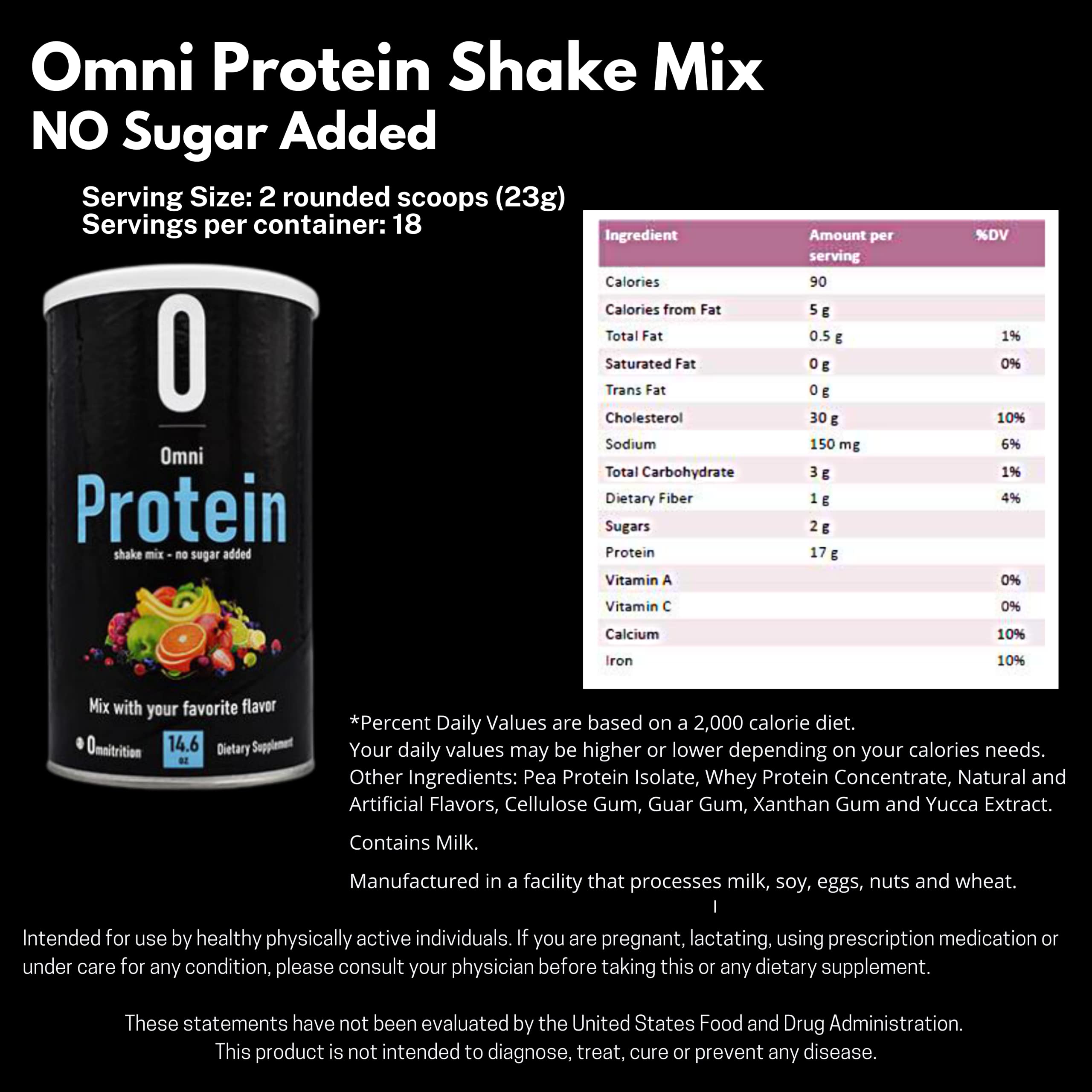Artist Unknown Omnipro Protein Shake Mix pour into glass for a smooth, mixable shake.