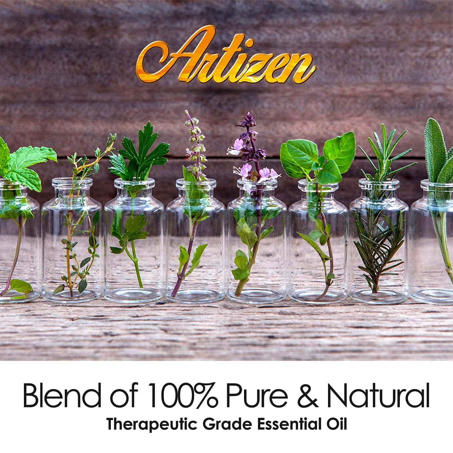 Artizen Garlic Essential Oil in UV-protected glass bottle preserving potency