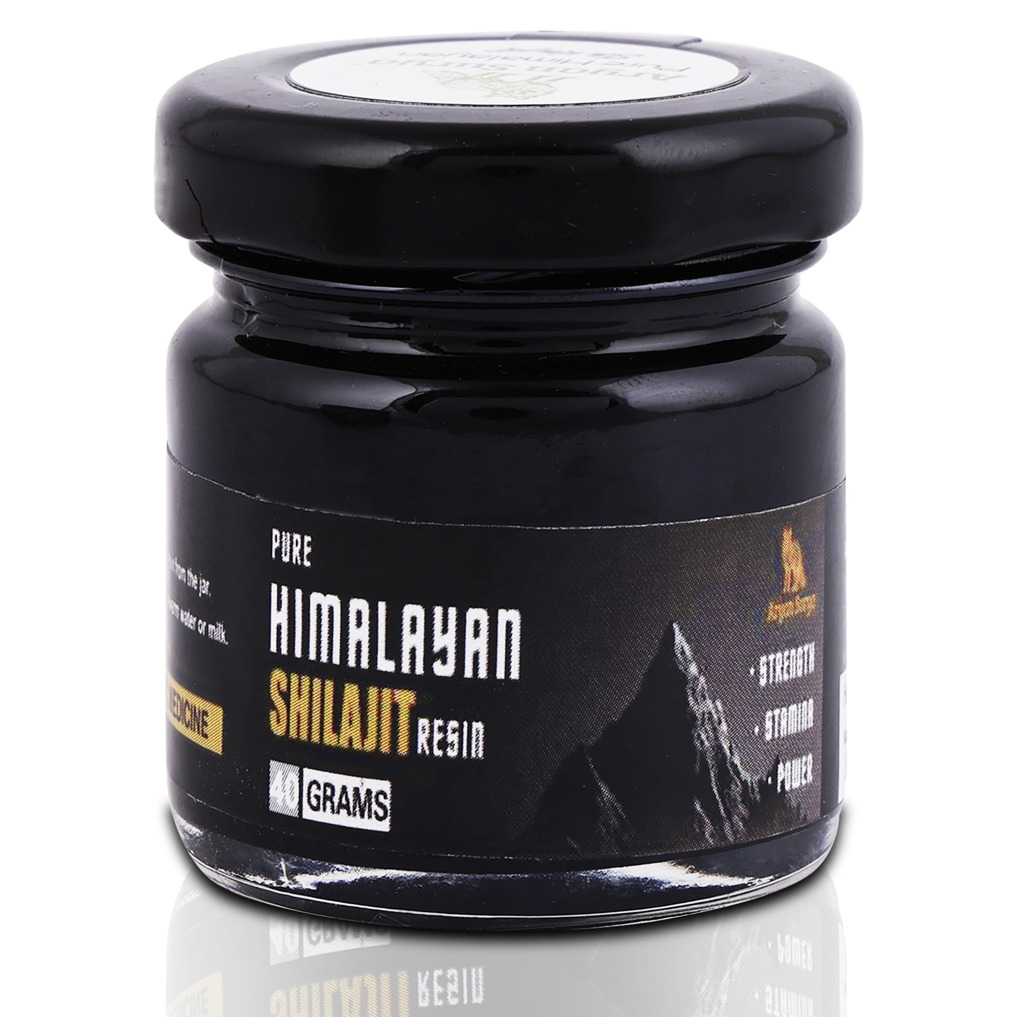 Aryan Surya Shilajit resin jar close-up for energy support.