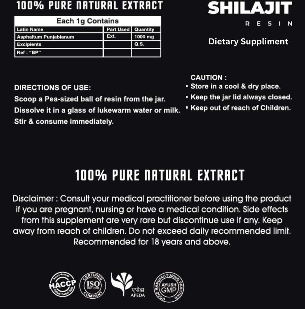 Aryan Surya Shilajit resin on counter with natural light daily use.