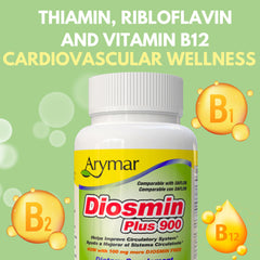 Arymar Diosmin Plus 900 capsules ready for daily vascular health use