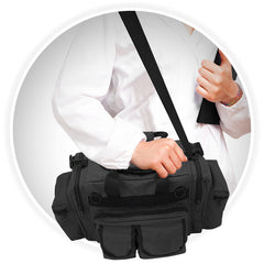 ASA TECHMED First Aid Responder Bag blue variant provides high visibility in dim spaces.