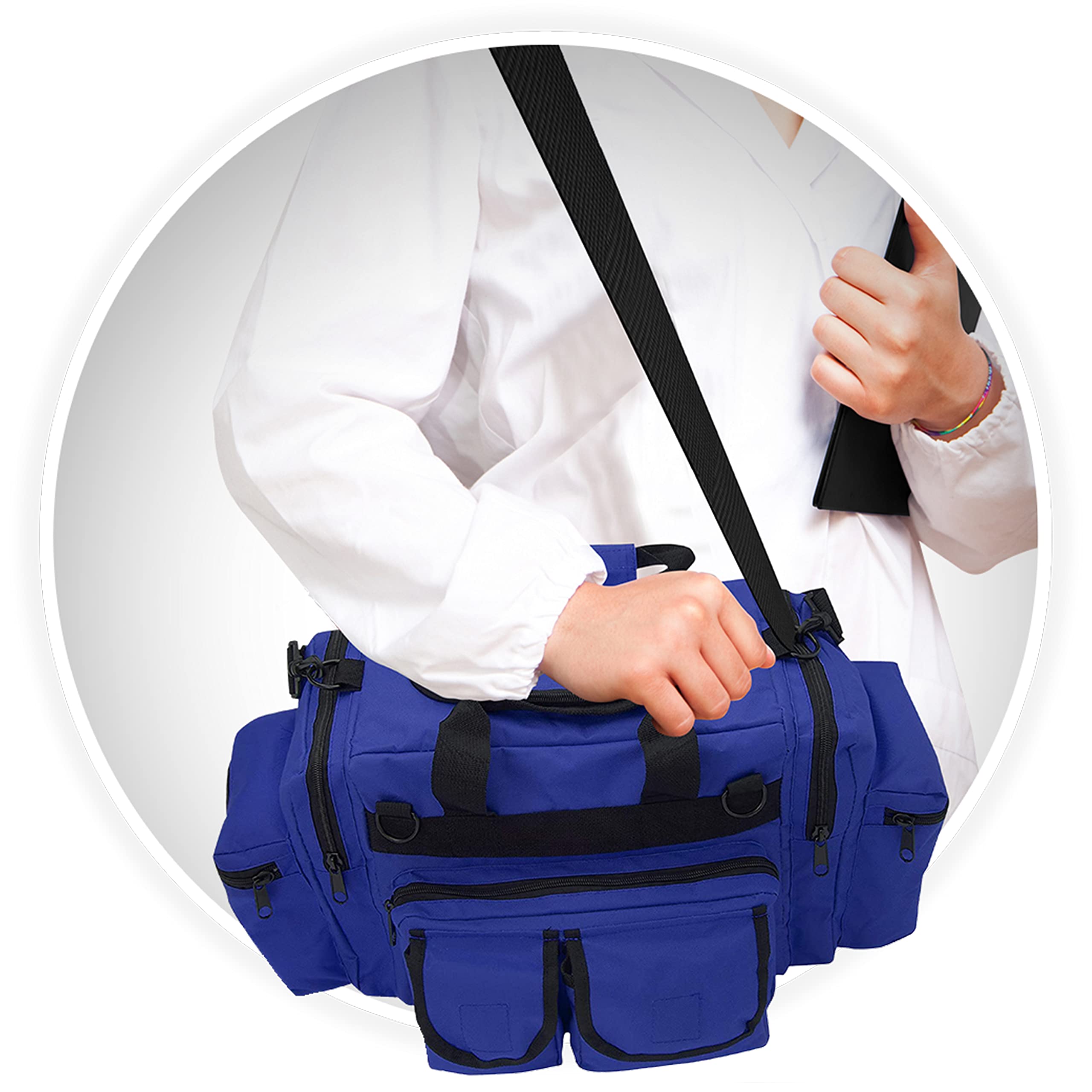 ASA TECHMED bag blue dimensions 22x11x11.5 inches fits essential trauma gear