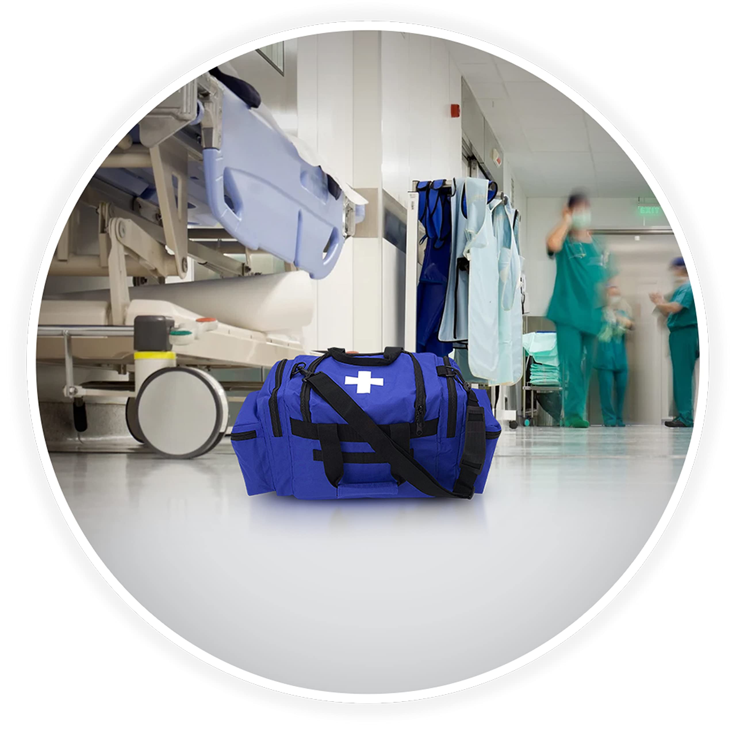 ASA TECHMED bag blue durable polyester with PVC coating for rugged use