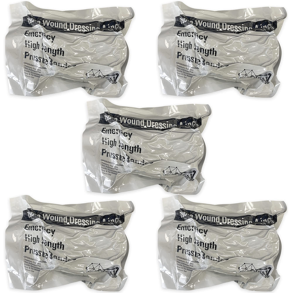 ASA TECHMED Israeli 4-Inch bandage packaging with instructions for quick self-application.