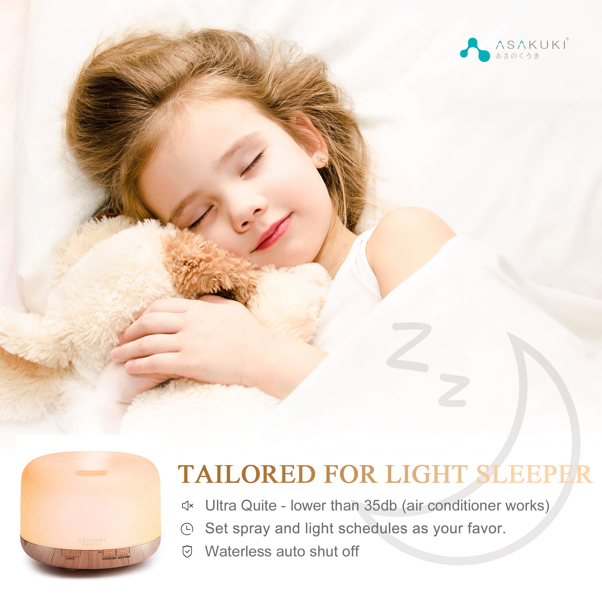 ASAKUKI diffuser with Alexa compatibility for voice control