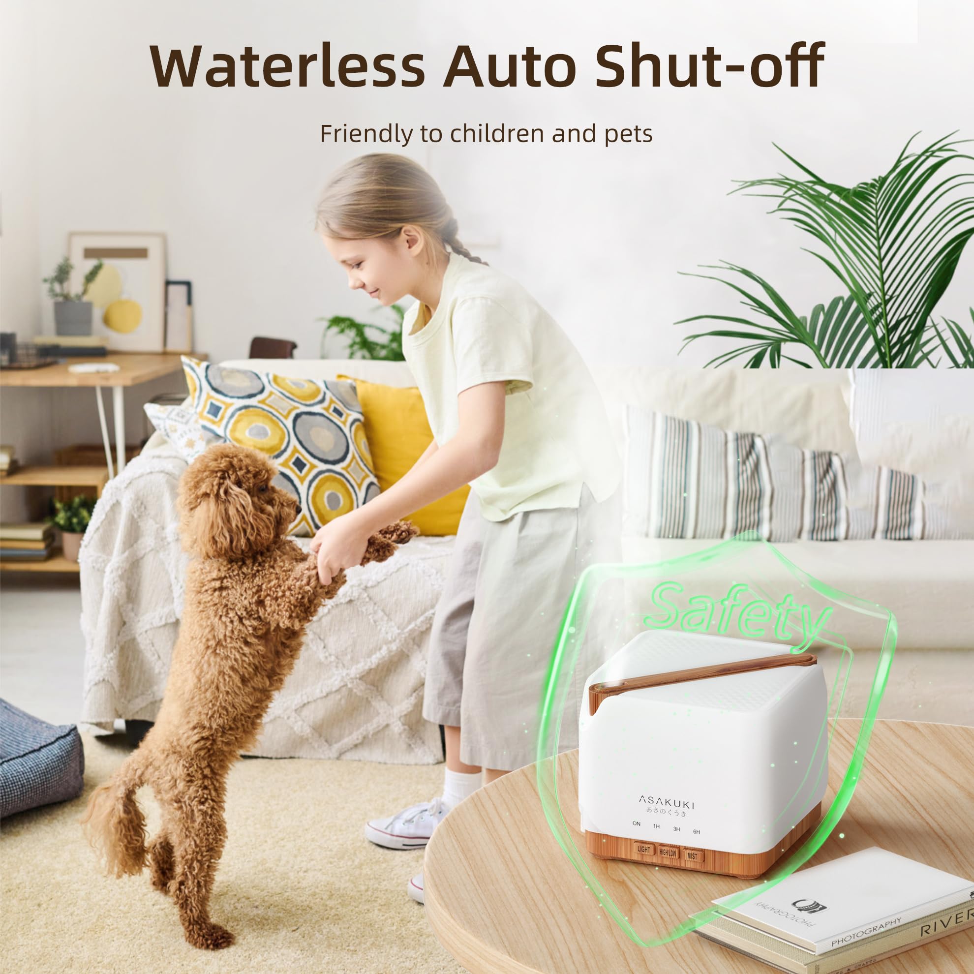 ASAKUKI night mode light serving as a gentle nightlight