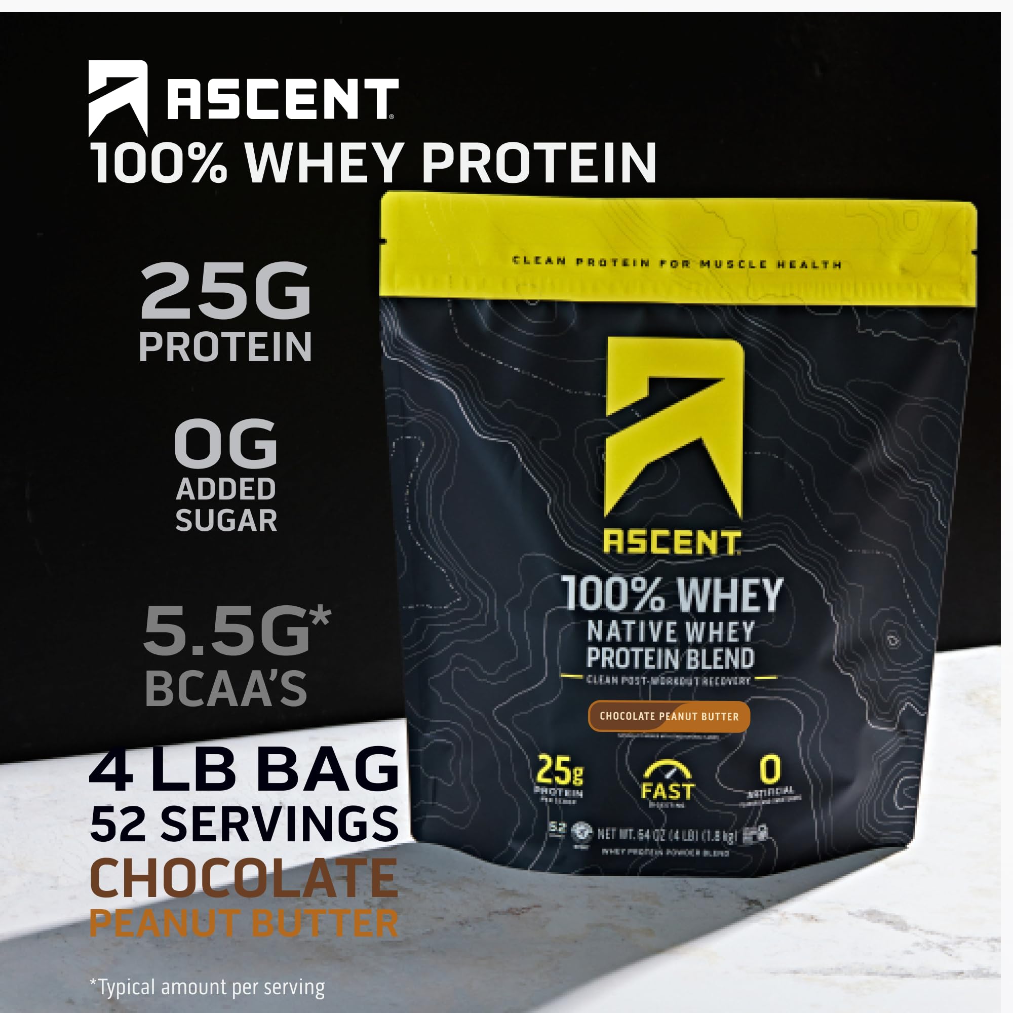 Ascent 100% Whey Protein isolate for fast absorption after training
