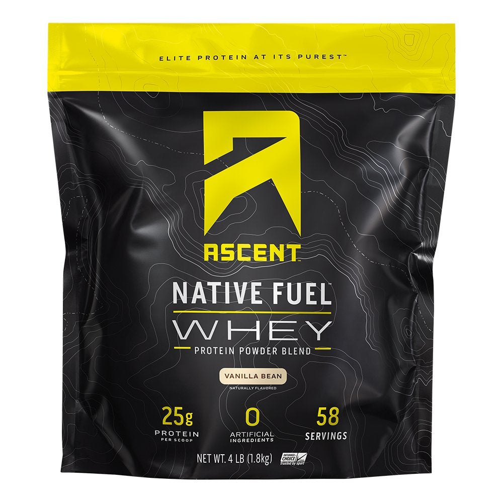 Ascent whey powder dissolves smoothly in water for a shake