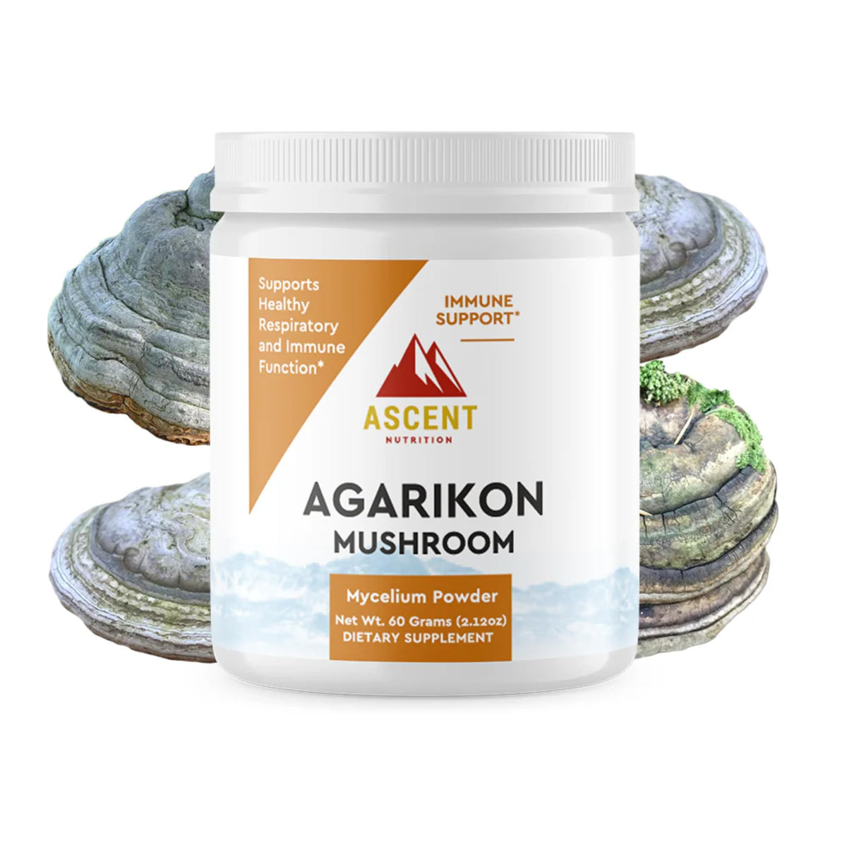 Ascent Nutrition Organic Agarikon Mushroom Powder bottle ready for daily use.