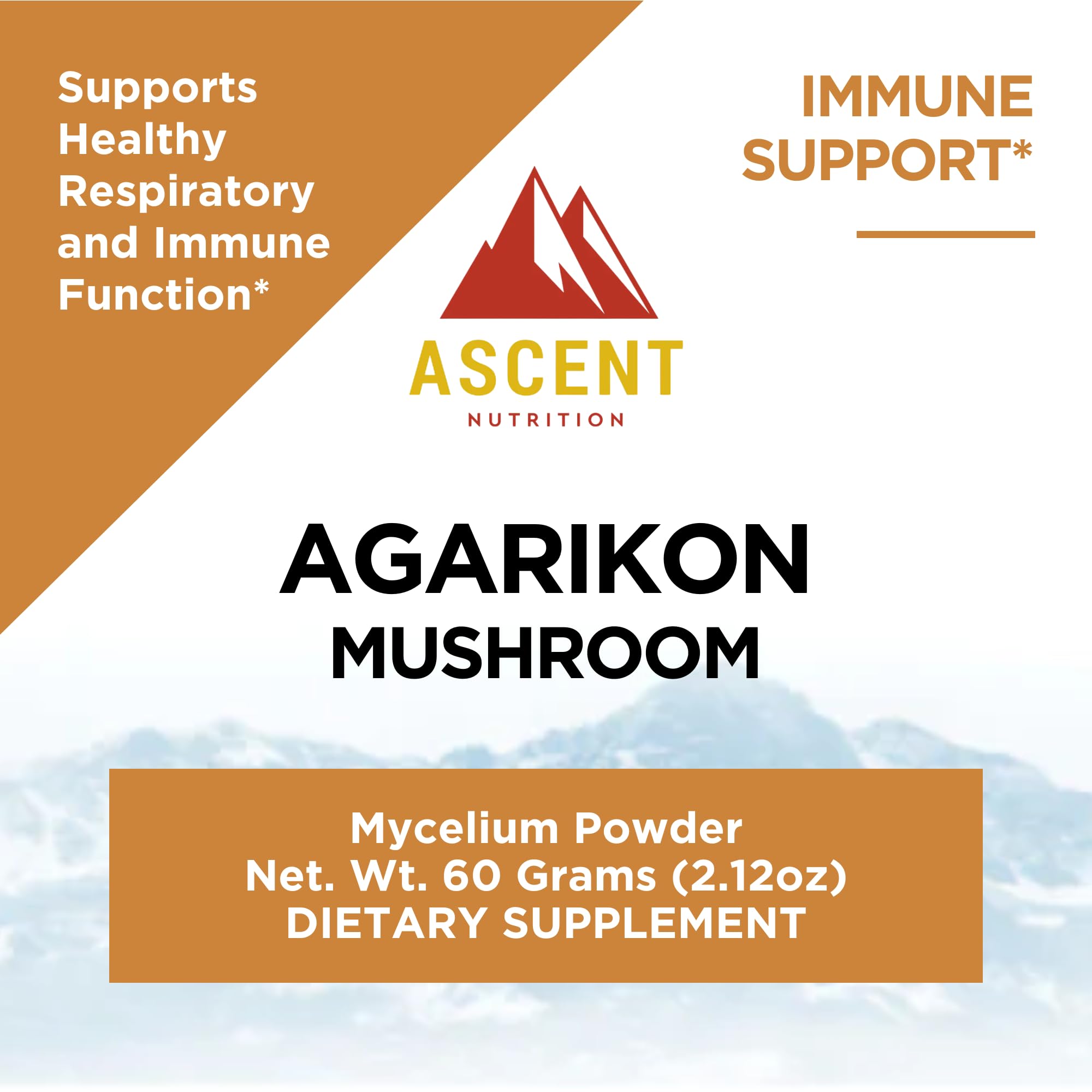 Ascent Nutrition label close-up highlighting organic credentials.
