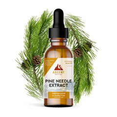 Ascent Nutrition Pine Needle Extract bottle pour, convenient for adding to drinks