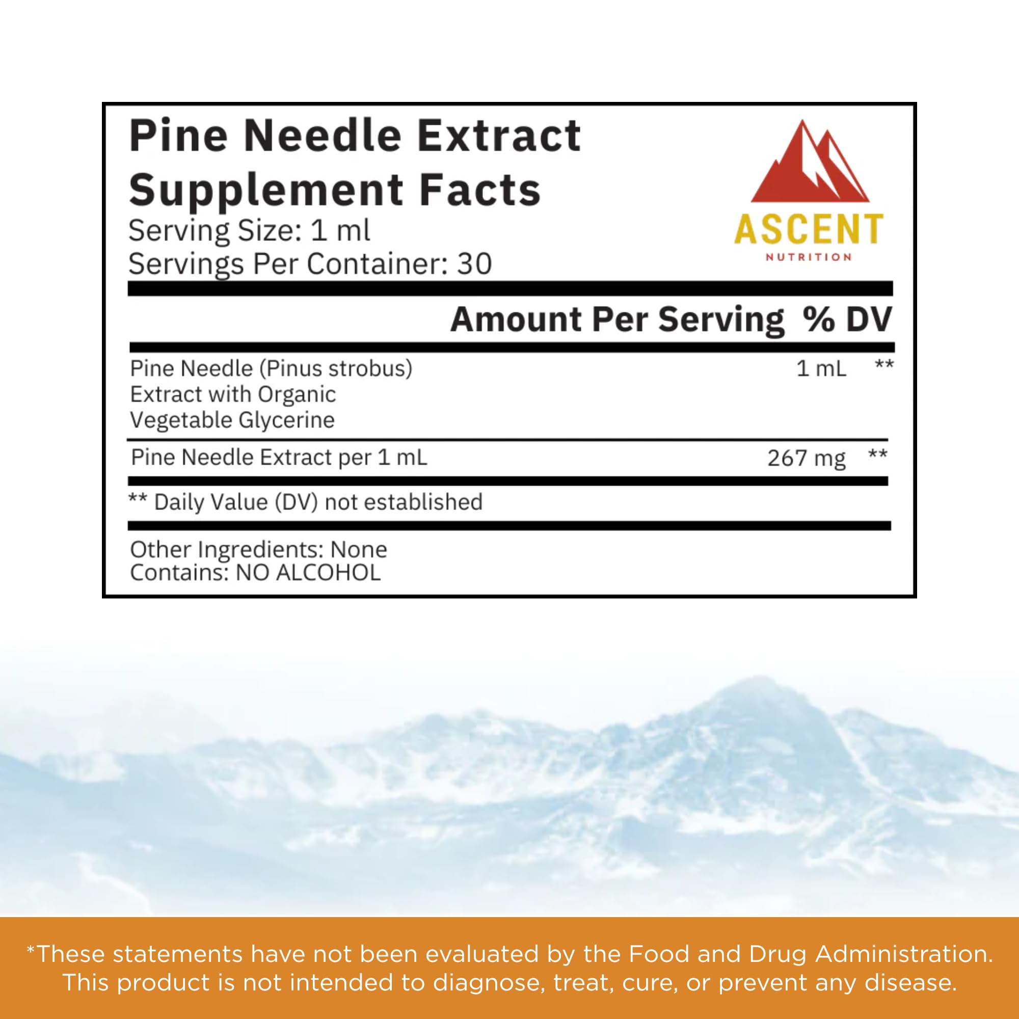 Ascent Nutrition Pine Needle Extract vial in hand, portable daily-use tincture