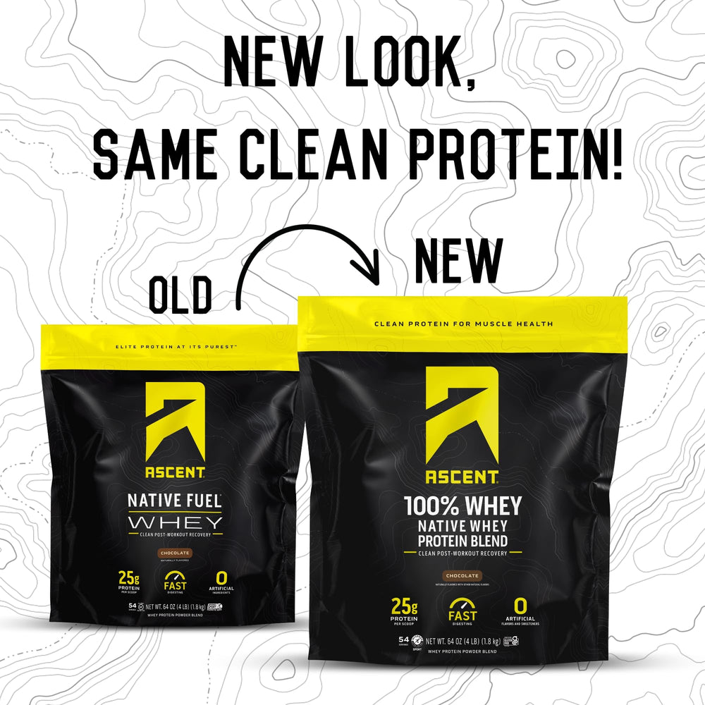 Ascent whey protein scoop demonstrating precise measurement for a serving