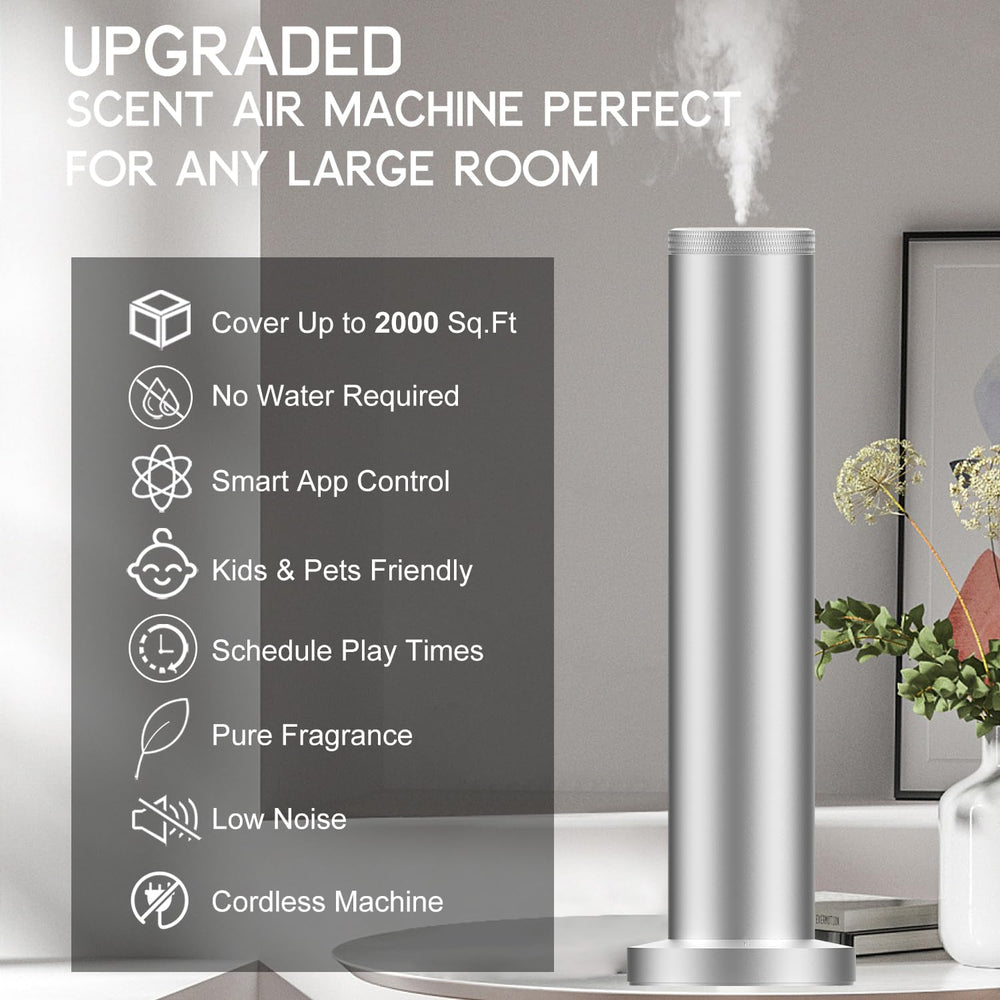 Ascentyer Cordless Pro dual modes for fragrance control and timing.