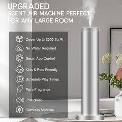 Ascentyer Cordless Pro dual modes for fragrance control and timing.