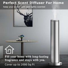 Ascentyer Sleek silver design complements modern decor.