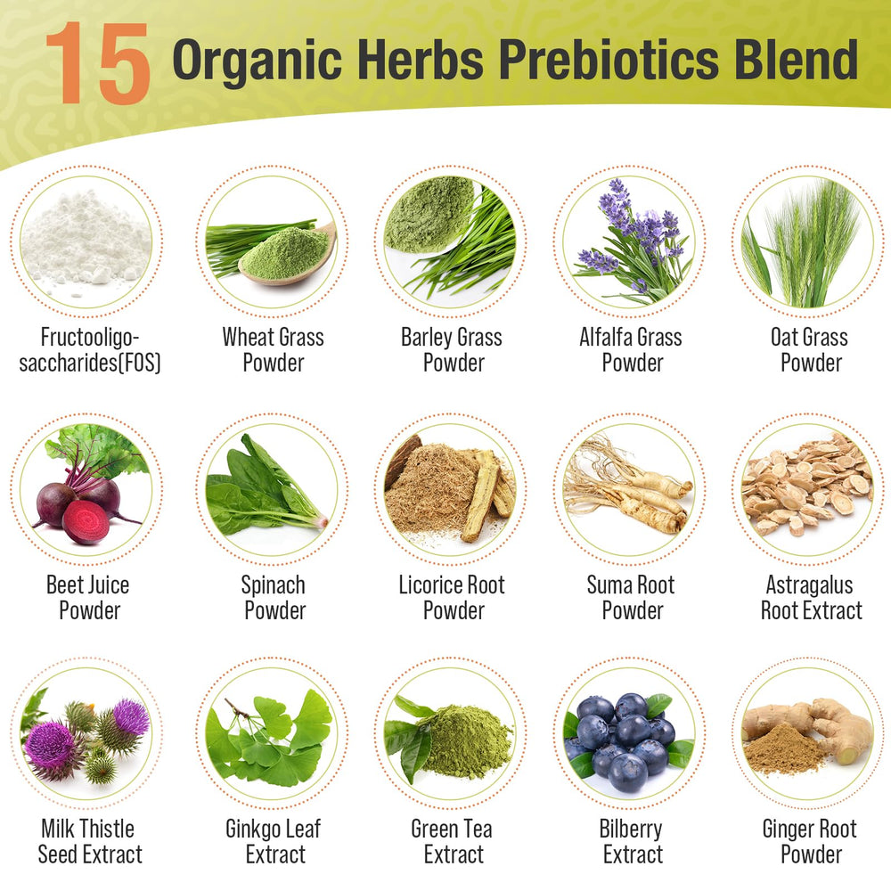 Ascuoli Probiotics organic herbs blend with natural fiber