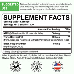 Ascuoli Trans-Resveratrol lozenges 400 mg highlighting antioxidant support.