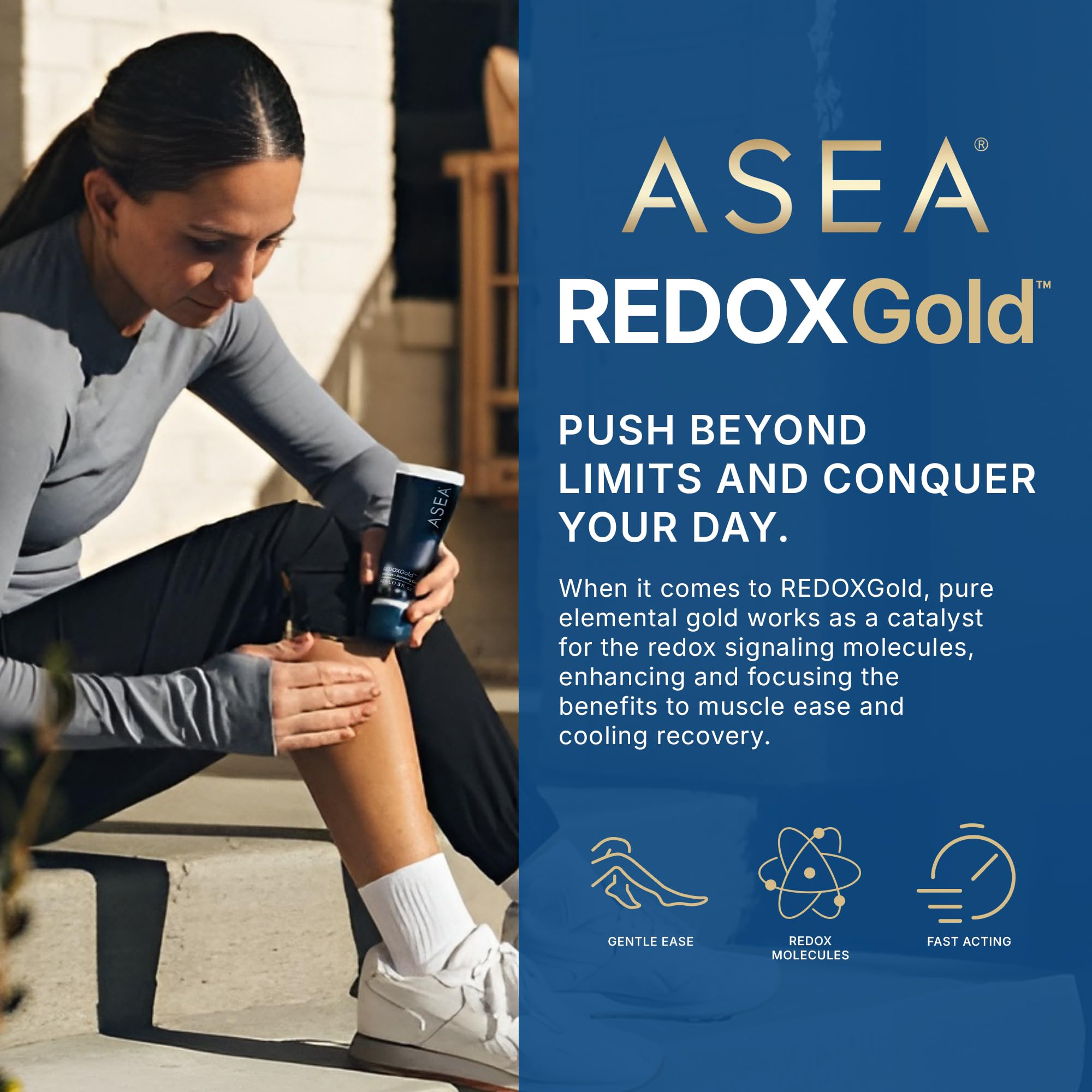 ASEA REDOXGold rapid absorption showing fast-acting gel.
