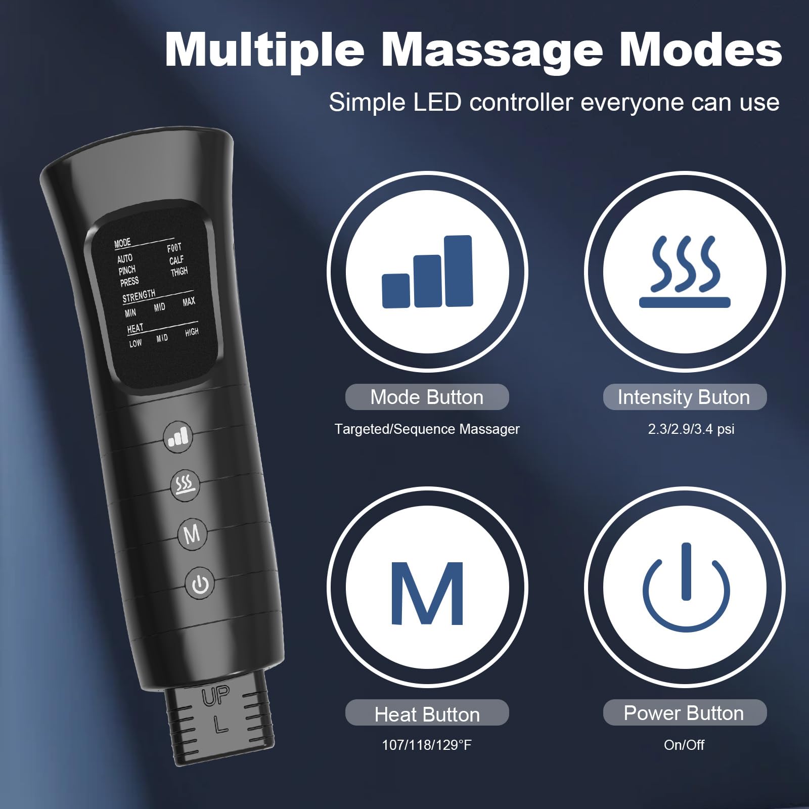 Aserbene Leg Massager shown for easy daily home use.