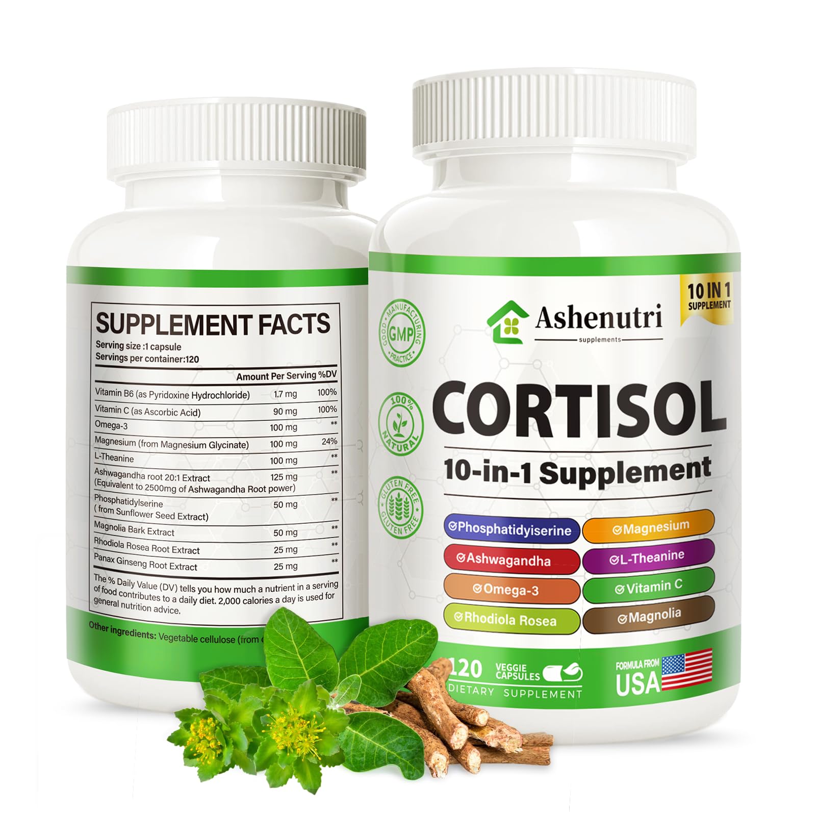 Ashenutri capsules daily dosage close-up supports calm, focused days