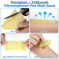 ASKIZ bismuth tribromophenate gauze helps address odor and irritation.