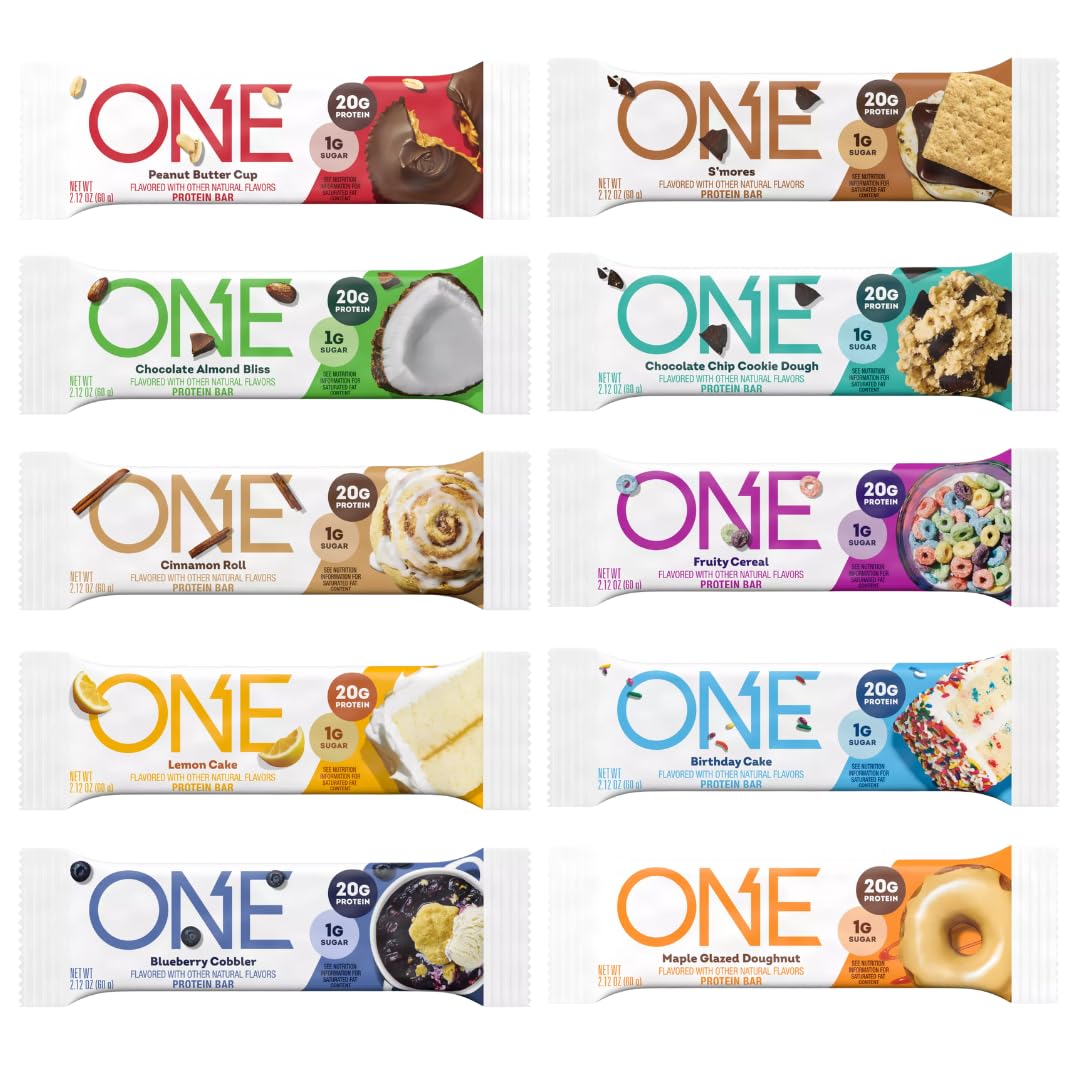 Asmas ONE Protein Bars assorted pack on display for on-the-go fueling