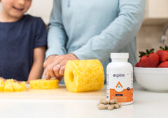 Aspire Multi+ nutrition label close-up for transparency.