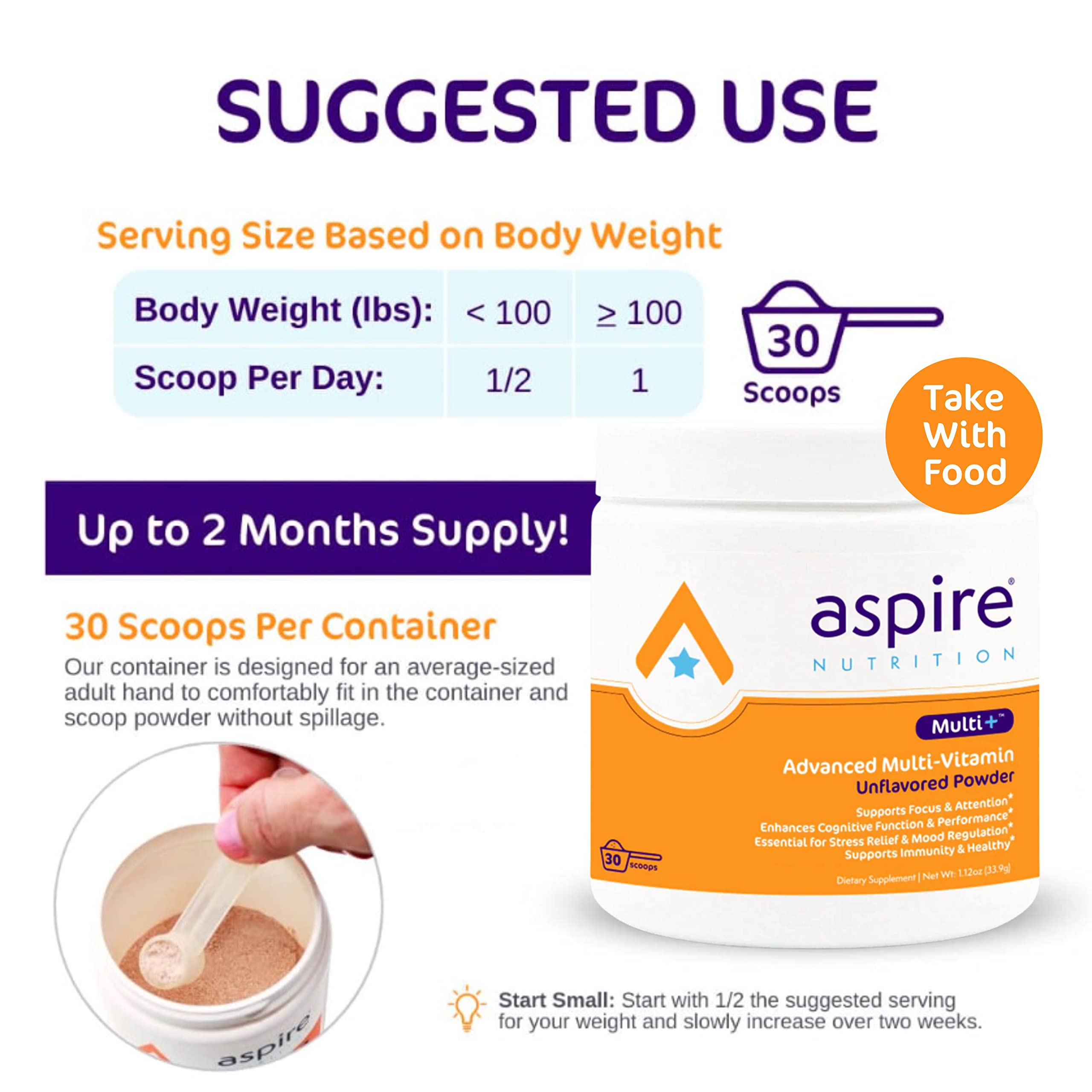 Kids and adults enjoy Aspire Multi+ powder with juice for easy nutrition