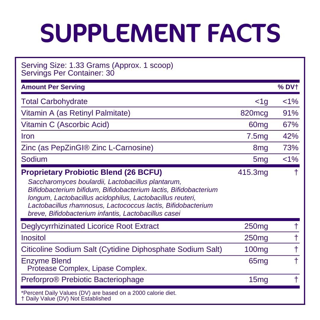 Close-up of Bio-Heal Pro+ scoop for measuring daily probiotic dose