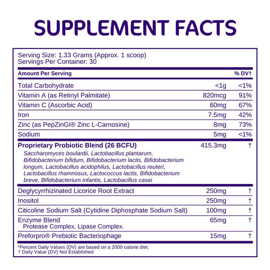 Close-up of Bio-Heal Pro+ scoop for measuring daily probiotic dose