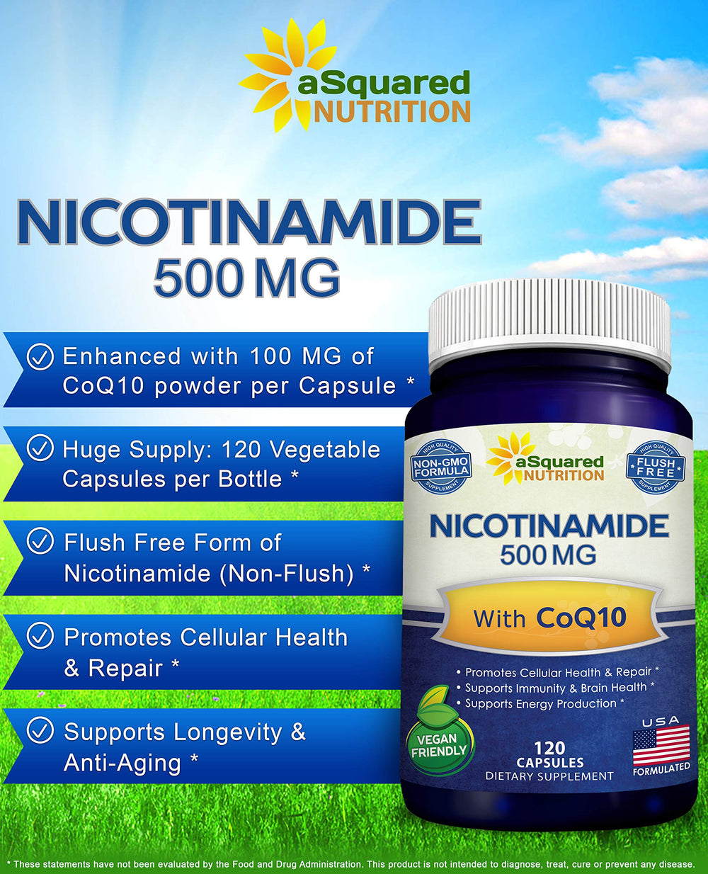 Asquared Nicotinamide CoQ10 powder-detail captures CoQ10 particles enhancing cellular health potential