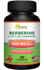 aSquared Nutrition Berberine Cinnamon bottle with high-strength capsules for daily metabolic balance.
