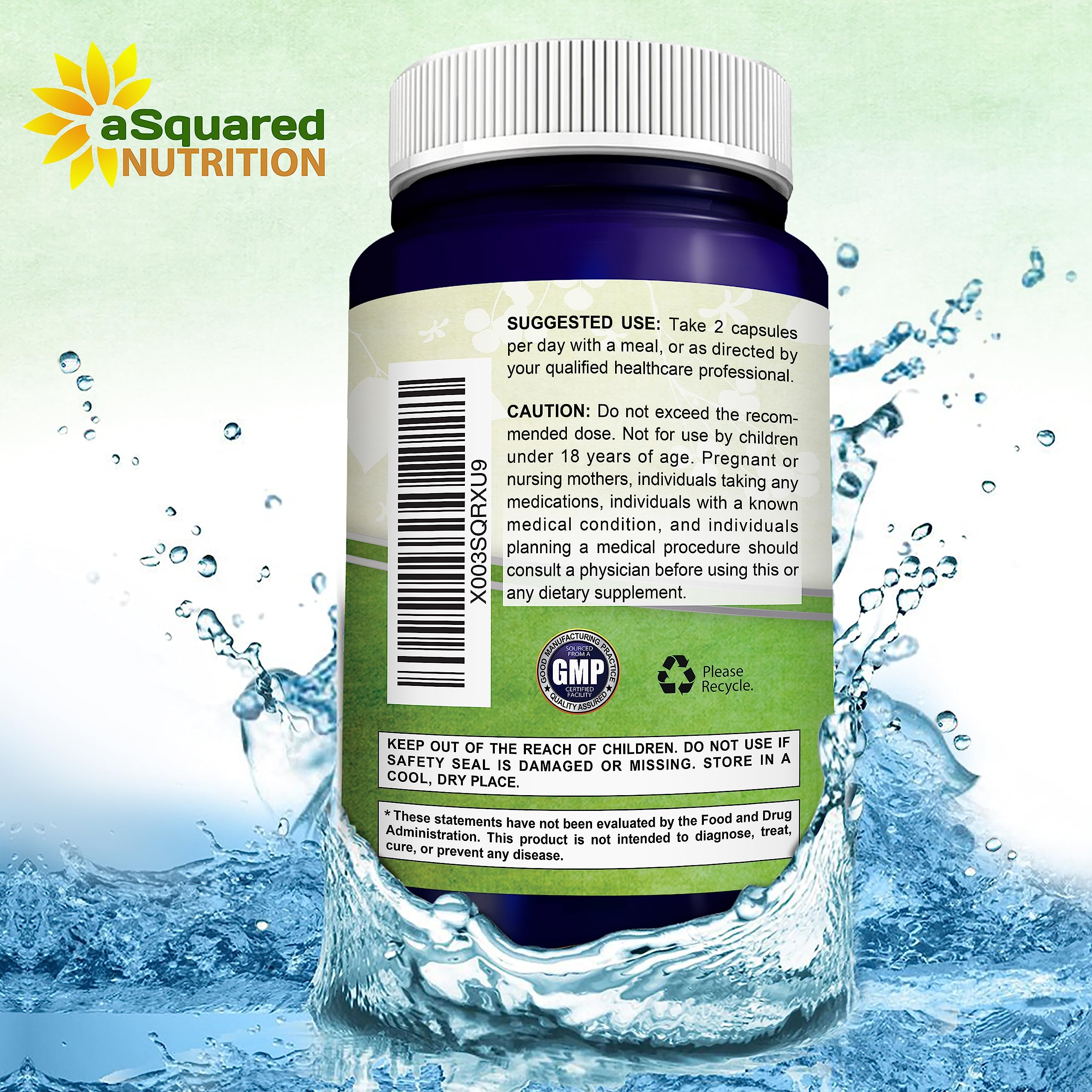 Asquared Nutrition bottle on shelf signaling value and quality