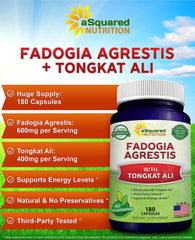 Asquared Nutrition Fadogia Agrestis capsules for convenient athletic stamina