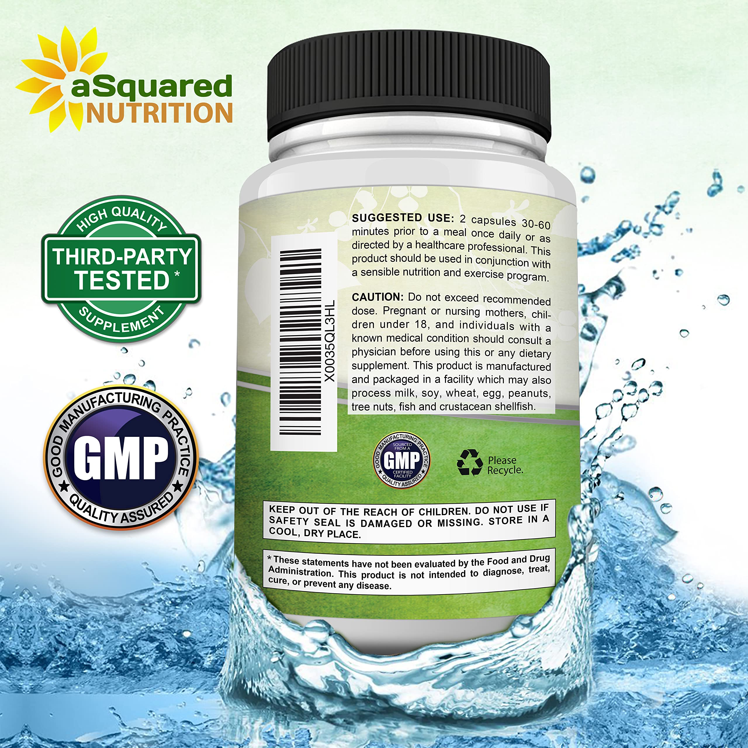 aSquared Nutrition Garcinia Cambogia with calcium antioxidants suggests bone support.