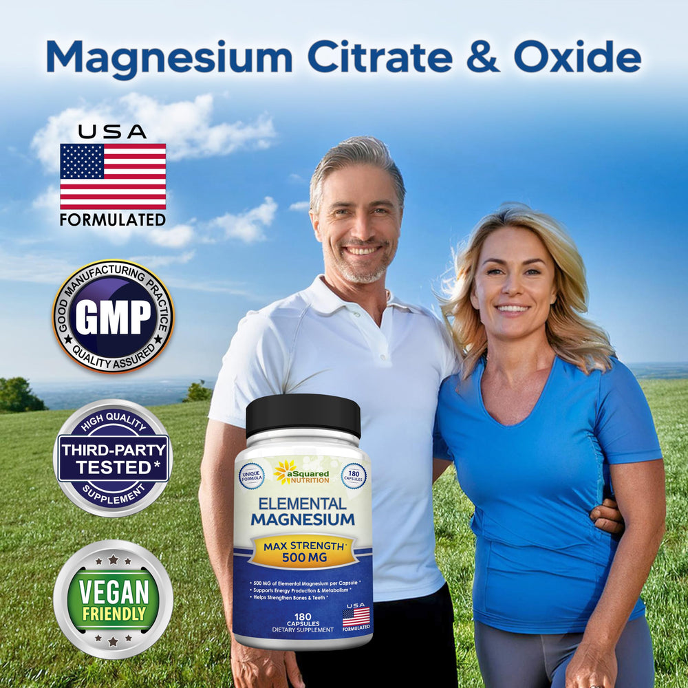 aSquared Nutrition magnesium capsules in hand illustrate easy daily dose