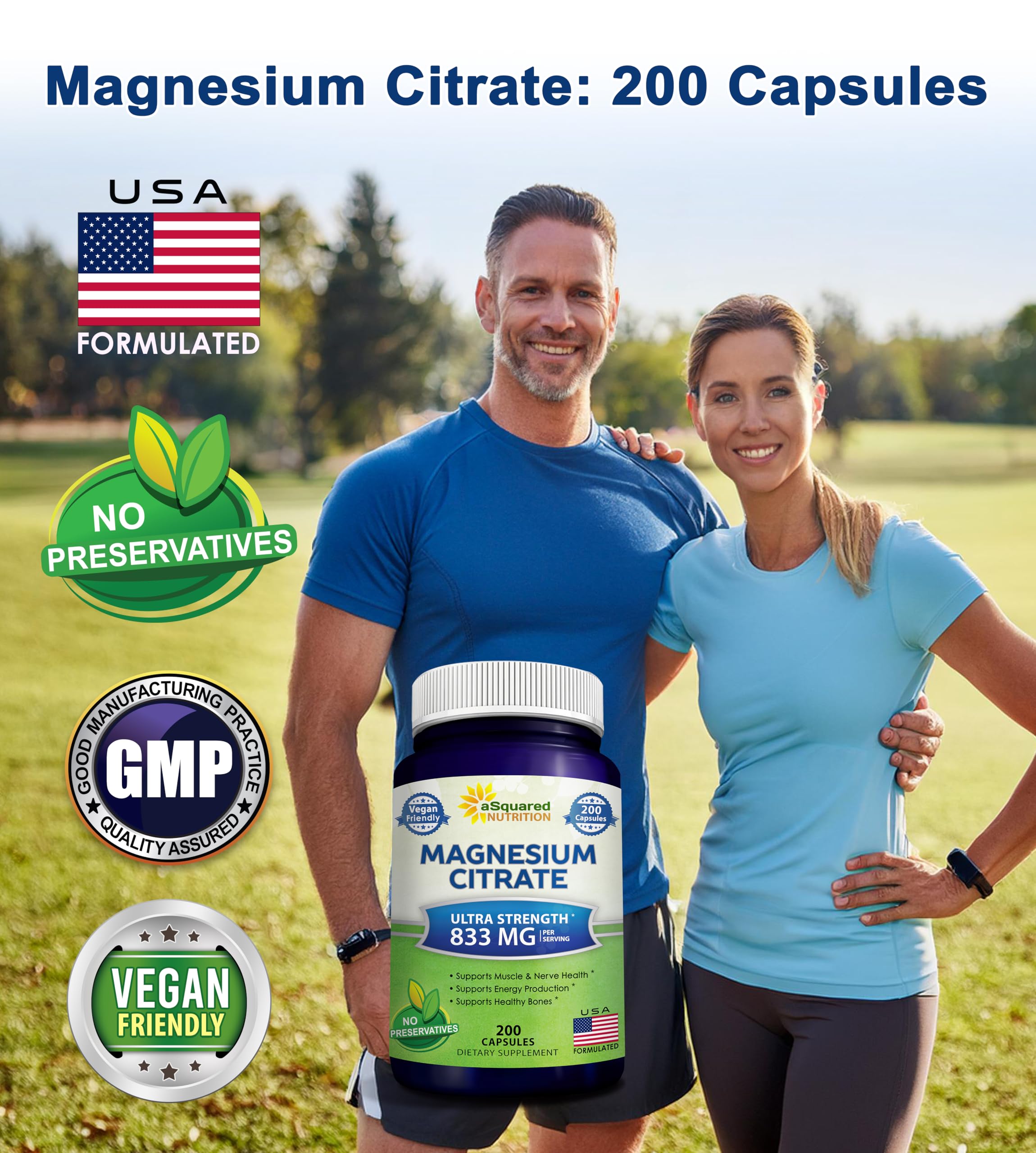 aSquared Nutrition magnesium citrate capsules close-up, compact vegan pills for daily vitality