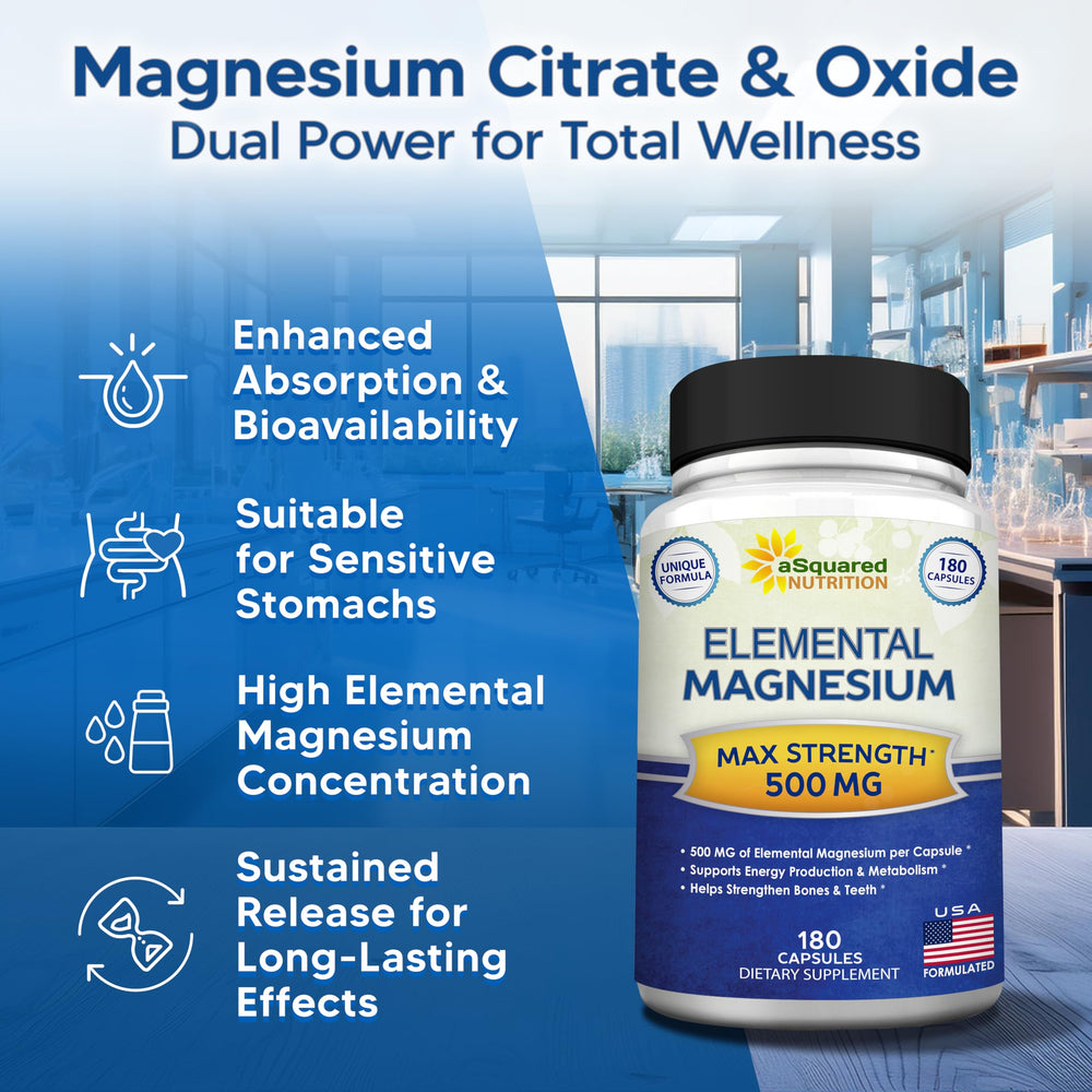 aSquared Nutrition travel-ready magnesium bottle for busy lifestyles