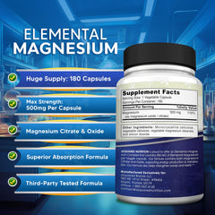 aSquared Nutrition magnesium bottle with USA formulated badge