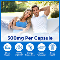 aSquared Nutrition magnesium 500mg with water signals simple daily intake