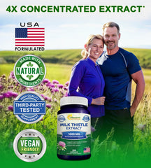 aSquared Nutrition Milk Thistle bottle pour showing convenient daily dosage